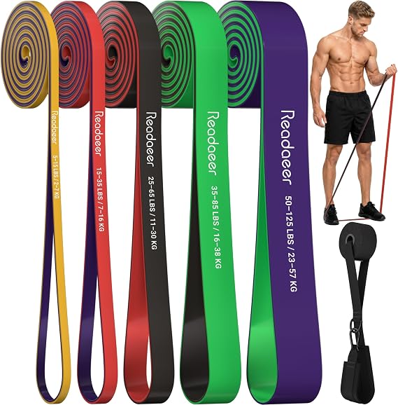 Pull Up Assistance Bands 5 Resistance Bands for Full-BodyTraining(5-125LBS)