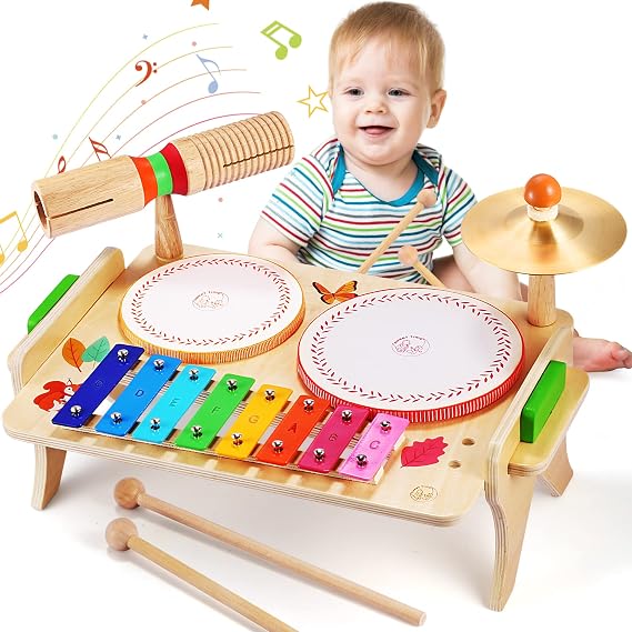 WINGYZ Kids Drum Set for Toddlers Baby Music Instruments for 1-3 Year Old
