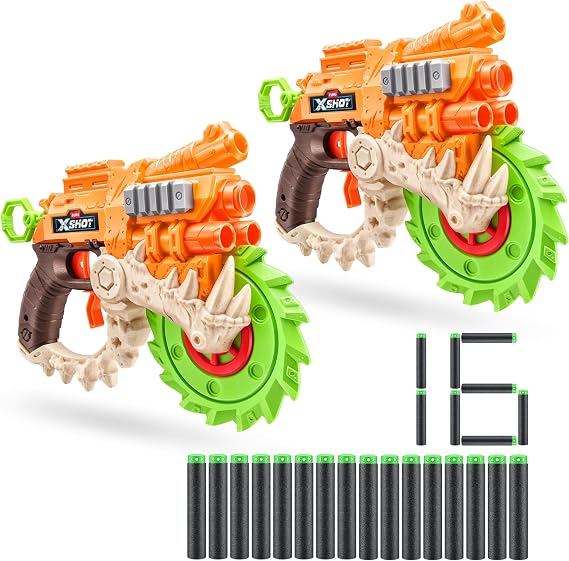 XSHOT Insanity HorrorFire Reaper X Twin Pack by Zuru with 16 Darts, Air Pocket Technology Darts and Dart Storage, Outdoor Toy for Boys and Girls, Teens and Adults