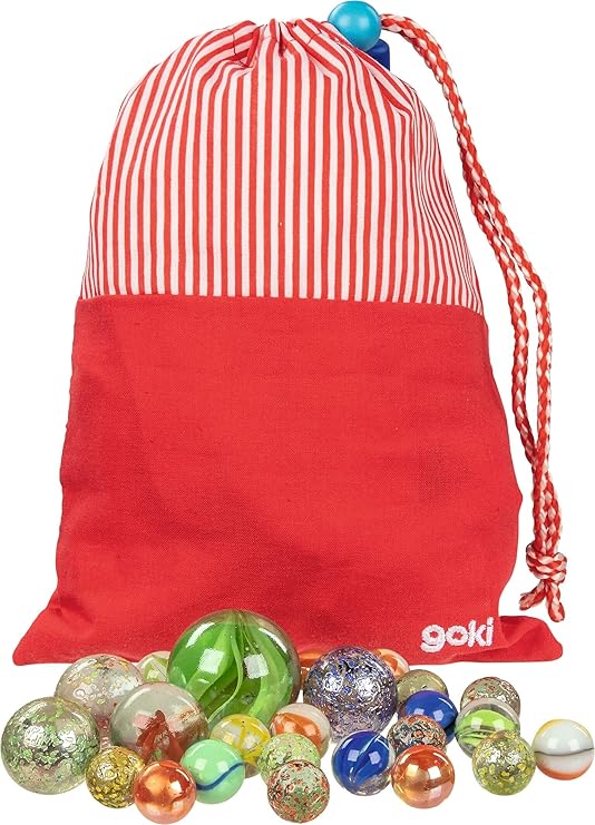 Goki 63924 Bag with 50 Marbles