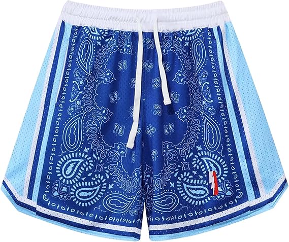 DIOTSR Mens Retro Basketball Shorts Running Athletic Graphic Shorts Streetwear Designer with Pockets