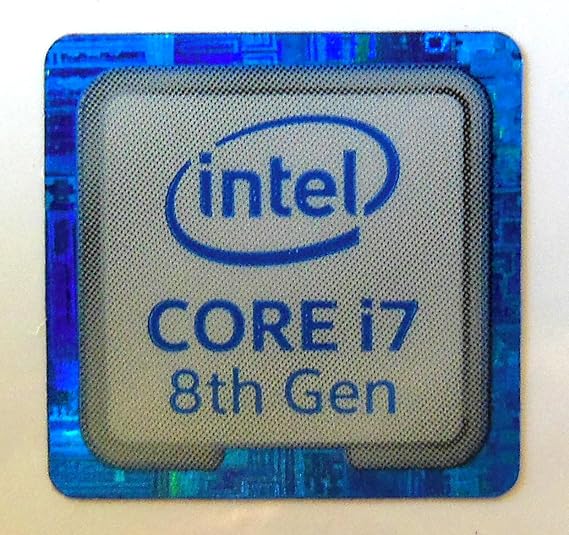 VATH Sticker Compatible with Intel Core i7 8th Gen Sticker 18 x 18mm / 11/16" x 11/16" [968]