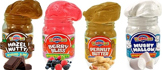 JA-RU Scented Sensory Putty for Kids (1 Assorted Scented Slime) Marshmallow, Chocolate, Peanut Butter, Strawberry Slime Party Favors for Kids. Therapy Putty Stress Relief Toys. 5353-1