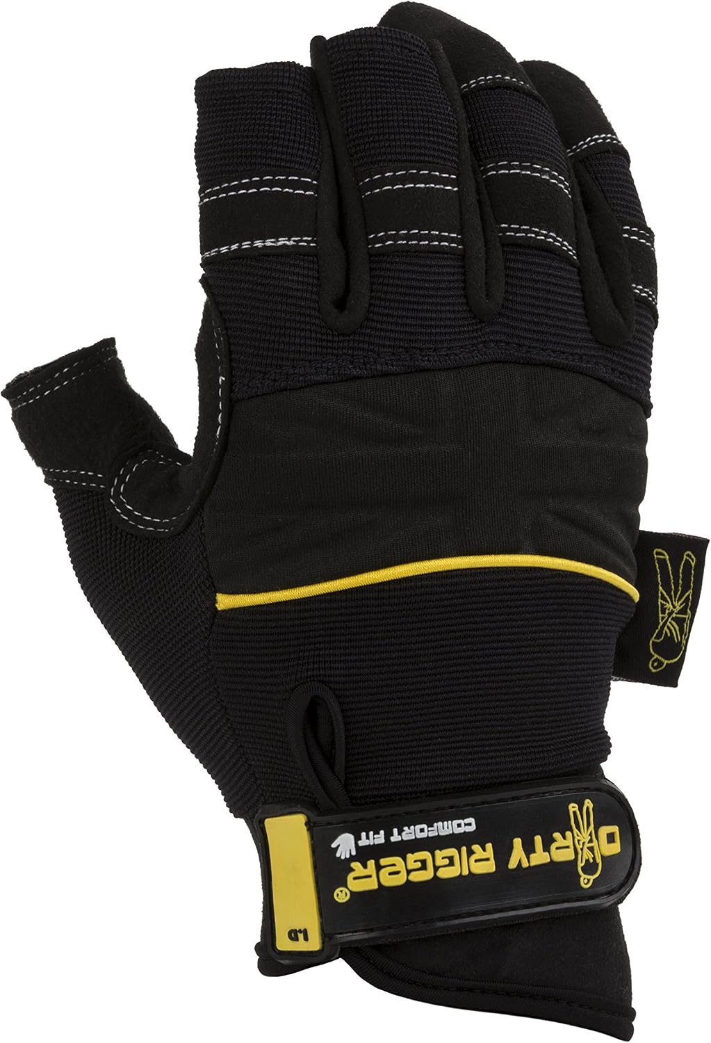 Dirty Rigger Leather Grip Extra Large Framer Rigger Glove Black Color