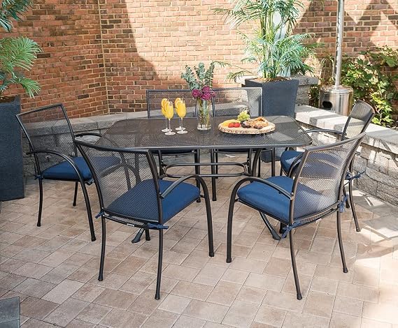 KETTLER Pilano 7-Piece Wrought Iron Mesh Dining Set