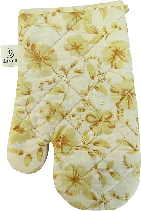 Oven Mitts Cotton Fashion Flower Design 1pair Heat Resistant Oven Mitts Safe Cooking Baking Grilling