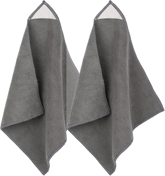 2 Pack Magnetic Microfiber Whiteboard Eraser Dry Erase Cloth Cleaning Cloth for Whiteboards Blackboards Chalkboards Glassboards (Gray)