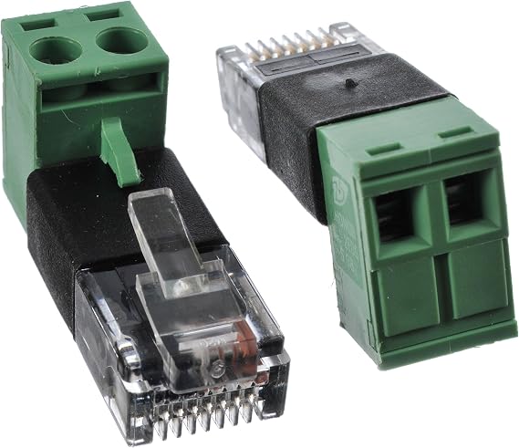 RJ45 Modular Plug to Screw Terminal Wire Adapter for PoE Voltage Extraction