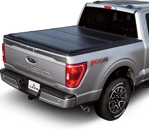 LEER HF350M 3-Panel Folding Tonneau Cover, Fits 2024-2026 Ford Ranger with 4'10" Truck Bed