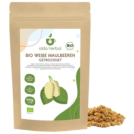 IDDA Herbal Mulberries Organic White 500 g White Mulberries Dried