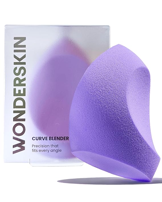 Wonderskin Makeup Sponge - Curve Blender For Foundation, Creams & Powders