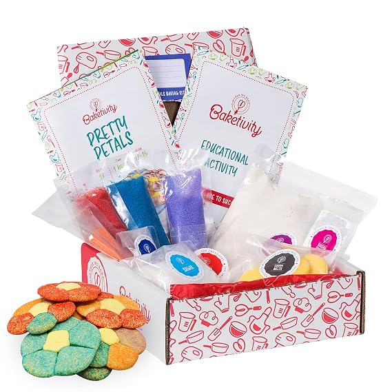 Baketivity Pretty Petals Cookie Making Kit for Kids Ages 6 and Up