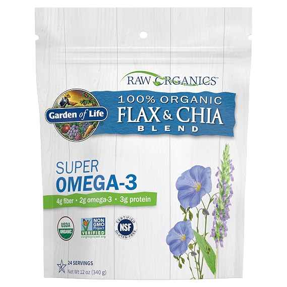 Garden of Life 100% Organic Ground Flax Seed, Cold Milled, 28 Servings