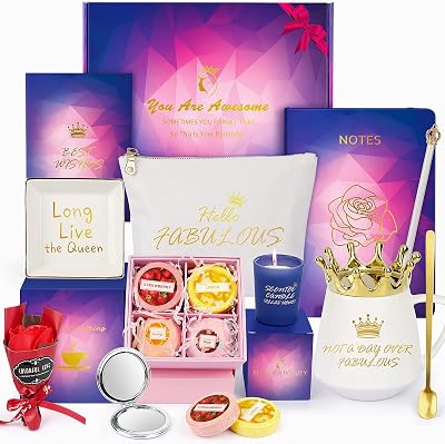 Birthday Gifts for Women, Best Friends Gifts Baskets for Girls, 15 Unique Birthday Gifts For Her, Mom, Friends Female, Sister, Coworker, Wife, Girlfriend