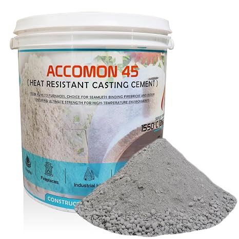 Castable Refractory Cement for Forge - 2822F Rated - 12.5 LBS - 45% Alumina