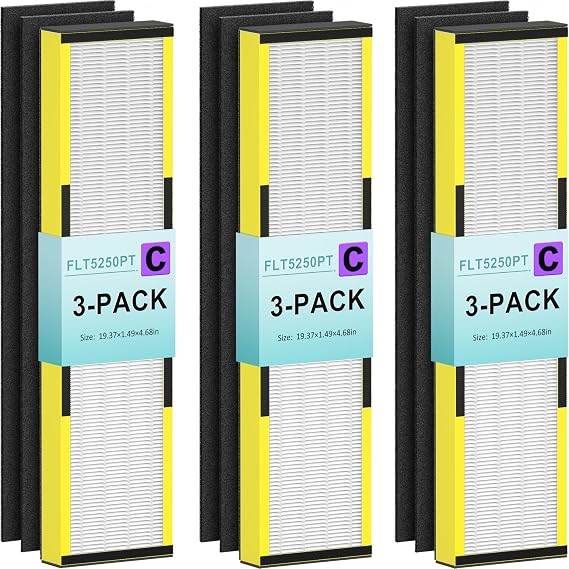 3 Pack FLT5000 Replacement Filter C Pet, for Germ-Guardian AC5000