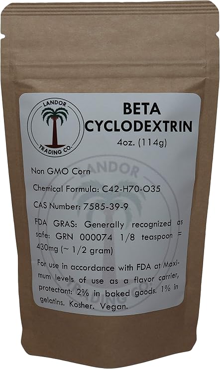 Beta Cyclodextrin - Food Grade 4 Ounces (113 Grams)
