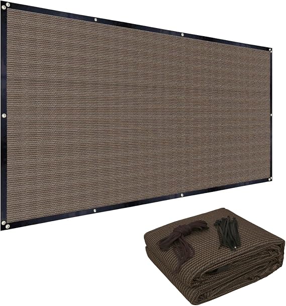 FAIR WIND 90% Sun Shade Cloth with Improved Grommets 3' x 6' Outdoor Sun Screen Fabric Cover for Patio Garden Pergola Canopy - Mocha
