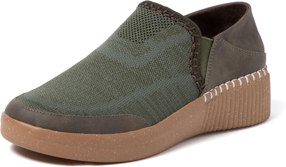 Dearfoams Women's Lee Lightweight Easy on/Off Knit Sneaker