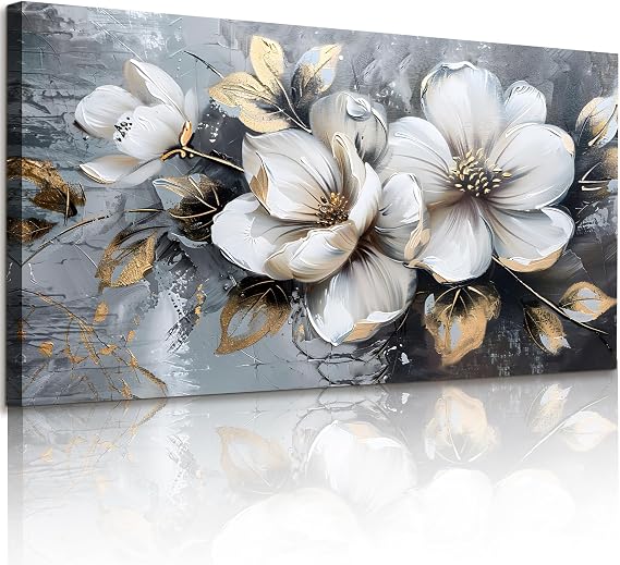 JHHUAMO Flower Canvas Wall Art Bedroom Living Room Hallway 20x40 in