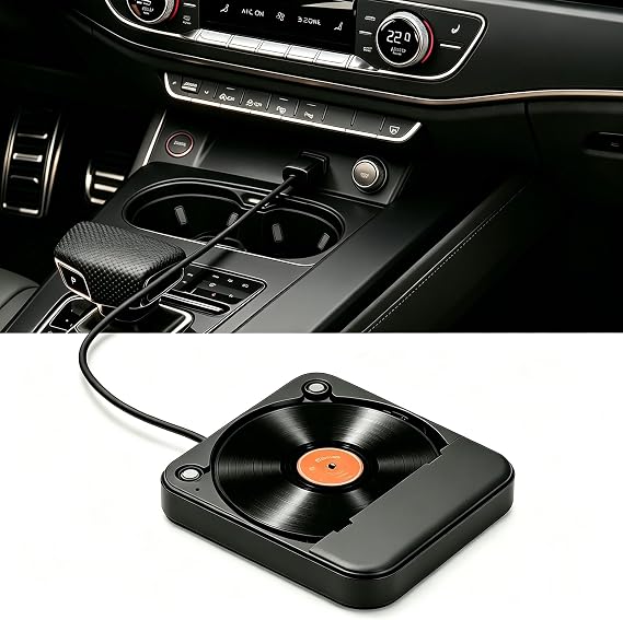CD Player for Car, External Portable Car CD Players with USB/AUX Port, Universal USB CD Player for Vehicle, Laptop, TV, Computer, for Android 4.4 and Above Navigation