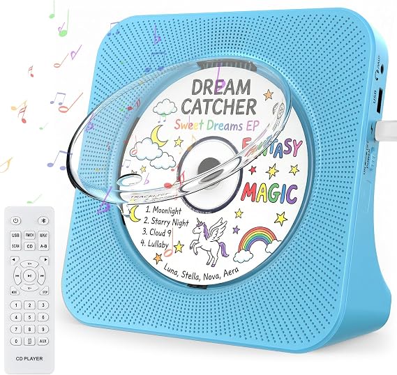 Gueray Portable CD Player with Bluetooth, CD Player with Speaker for Home