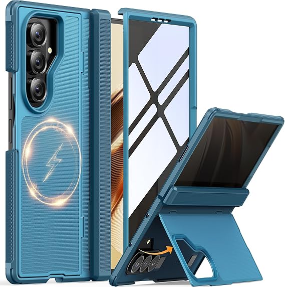 JUESHITUO for Z Fold 8 Ultra Case with Privacy Screen Protector, Blue