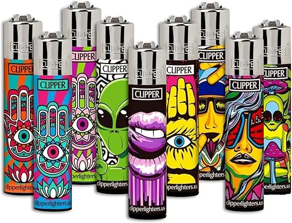 Clipper Classic Large Reusable Lighter, 9 Pack