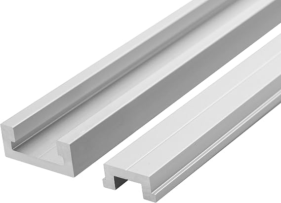 Peachtree Woodworking Supply Anodized Aluminum Miter T Track w/T-Bar Rail for Jigs Fixtures Sleds Router Tables and General Woodworking - 46 inch