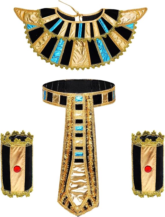 Fengek 4 Pcs Egyptian Costume Accessories Set for Women and Men