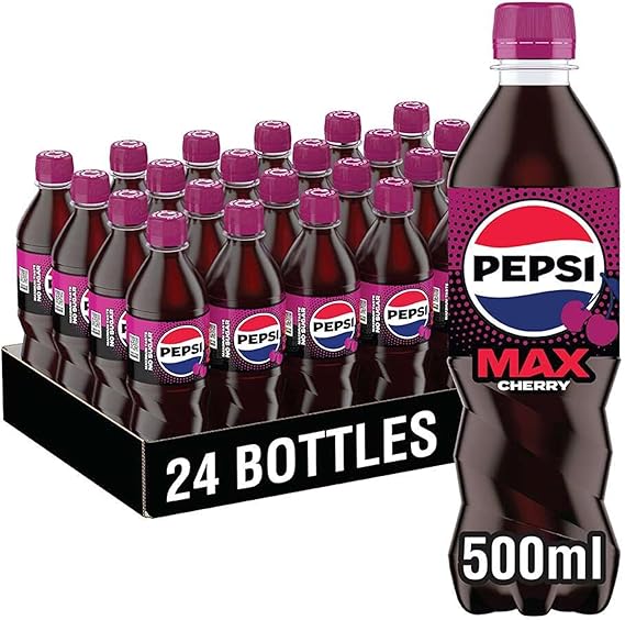 Pepsi Max Cherry Cola | 500ml Bottle | 24 Pack