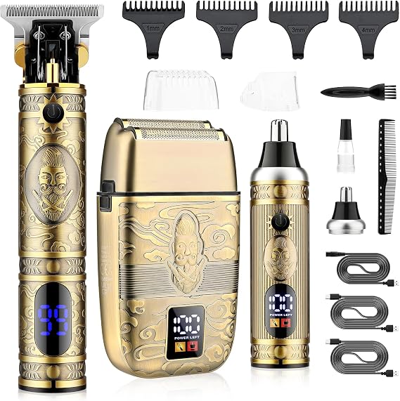 Saoilli Beard Trimmer for Men,Electric Razor Shaver 4 in 1 Grooming Kit
