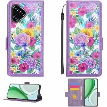 Case Compatible for Schok Volt SV69 5G Phone Case Flip Cover [with Tempered Glass Screen Protector][RFID Blocking][Colorful Reflect Light] LPT-HUA1