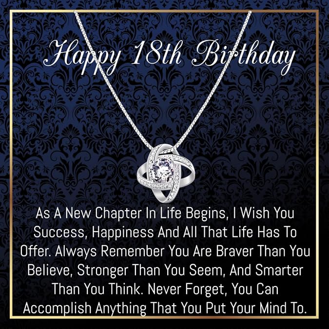 18th Birthday Gifts Necklace For 18 Year Old Birthday Gifts For Her Daughter Sister Granddaughter Best Friends Happy 18th Birthday Gift Ideas