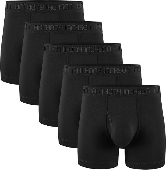 Anthony Jackson Lycra Box of 5 Premium Long Leg Men's Boxer ShadowLine