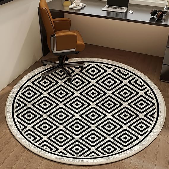 Office Chair Mat Gaming Chair Mat Width 50-180 cm Waterproof and Non-Slip 5 mm Thick Floor Protector Mat Machine Washable Easy to Clean Suitable for Home and Office use(White3,90cm)
