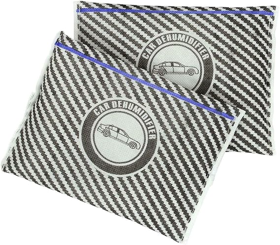 Twin Pack 200g Car Automotive Dehumidifier, Dry Air, Reusable Moisture Absorber Bag, Keeps windows Fog Free - Prevents Condensation and Mould - Perfect for Electronics, Boats, Cars, Vans