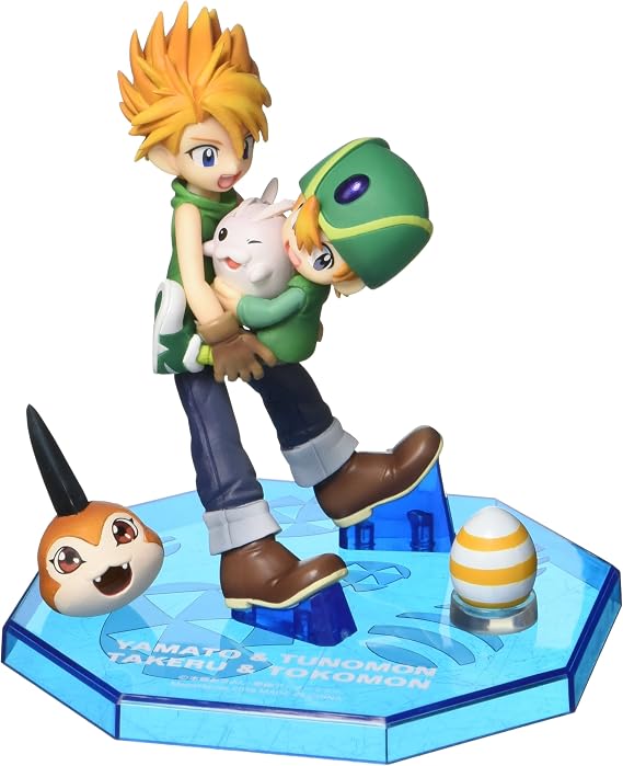 Megahouse Yamato & Takeru with Digimon GEM Series Figure