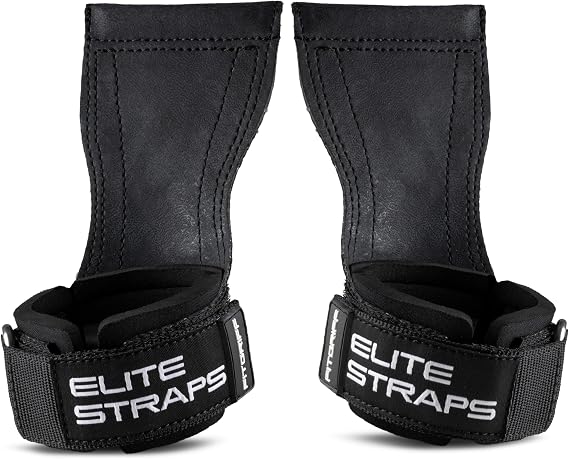 Fitgriff Elite Straps - Lifting Wrist Straps (Rubber Grips) for Weightlifting, Gym, Workout, Deadlift - Anti-Slip Revolution for Men and Women