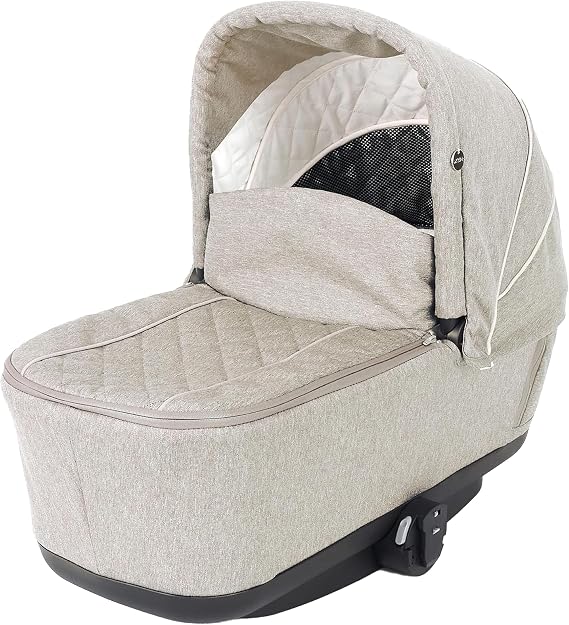 KidCo Uno+ Carry Cot, Portable Baby Bassinet for Newborns, Infants, Toddlers, Travel Bed for Babies, Compatible with Uno+ Stroller - Khaki Twill