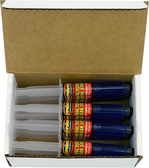TSI Supercool Total Leak Stop - 1/4 oz Syringe for HVAC-R - 12 Pack in White Box
