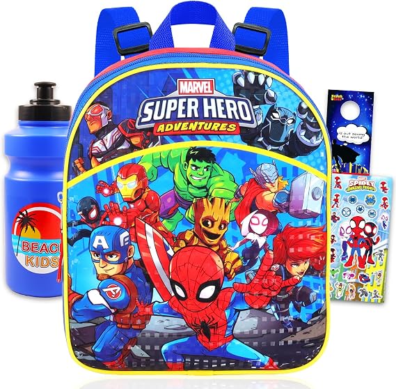 Spidey Mini Backpack for Kids Bundle - 11" w Adjustable Straps
