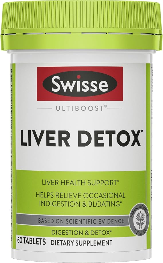 Swisse Liver Cleanse Detox & Repair, Liver Detox & Liver Support Supplement for Liver Health, Milk Thistle with Turmeric & Artichoke, 60 Tablets