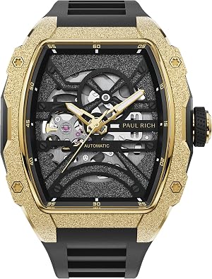 Paul Rich Mens Luxury Stainless Steel Watch - Rugged & Stylish Timepiece for Business, Gift, or Graduation - Fancy Analog Water Resistant Wrist Watch for Him - Astro Skeleton Galaxy