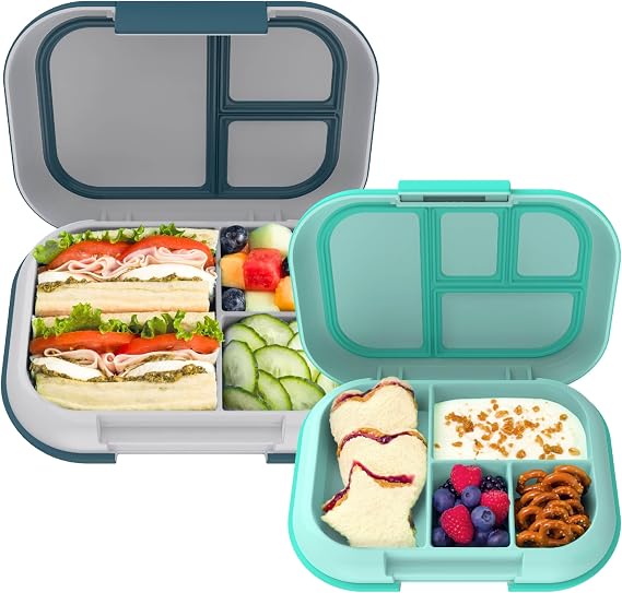 Bentgo Chill Kids (Aqua) and Chill Max (Fog & Deep Teal) Lunch Box Set