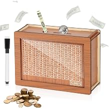 Cash Vault Wooden Savings Box