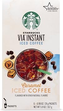 Starbucks VIA Instant Coffee Flavored Packets — Caramel Latte — 1 box 5 packets