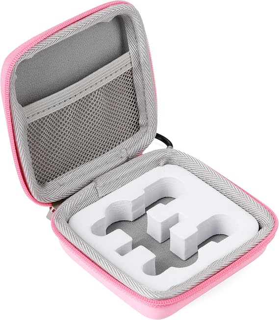 Mini Mic Case Wireless Lavalier Microphone Case for Wireless lavalier Microphones Mini Tiny Mic Lapel Clip Microphones (Pink)