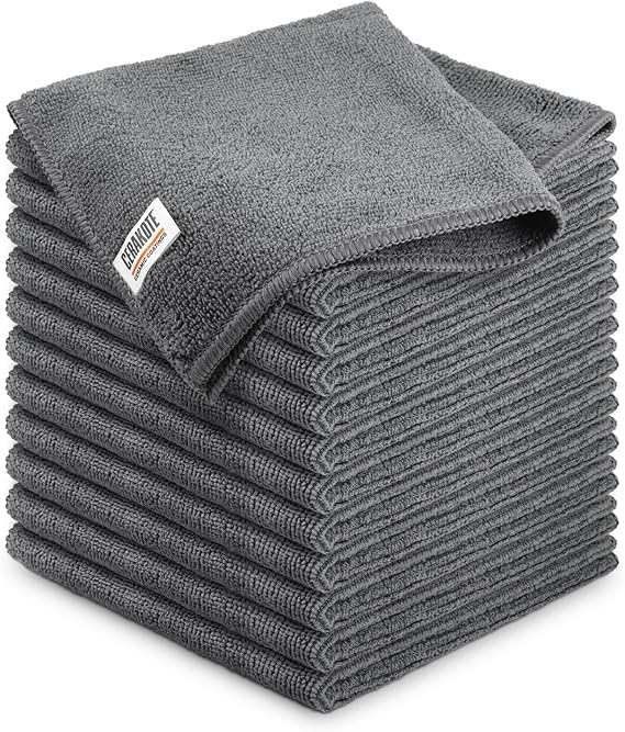 CERAKOTE Microfiber Towels (12 Pack) - Cleaning and Application Towels - Durable 300 GSM Lint-Free Material - Ideal for Cars, Home, Shop and Office