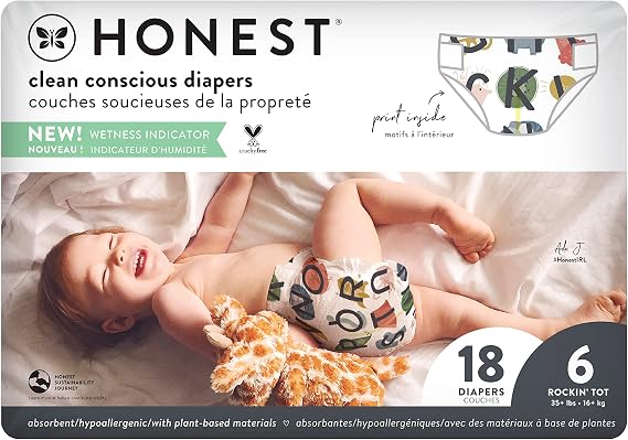 The Honest Company Daytime Diapers, So Delish, Size 6, 18 Count